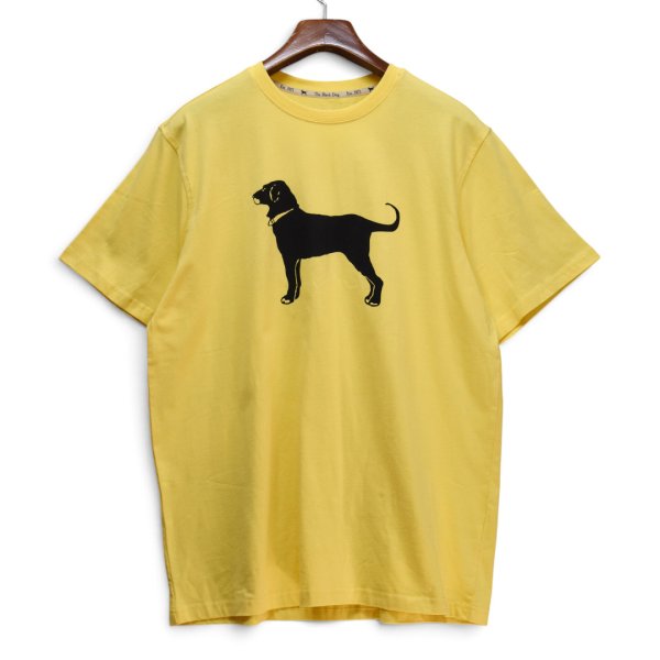 画像1: 【未使用】【The Black Dog】ブラックドッグ【犬プリント】【黄色】【Tシャツ】【L】 