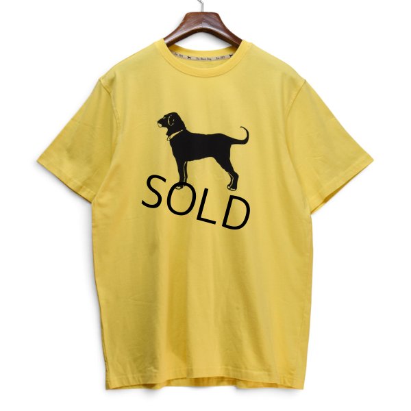 画像1: 【未使用】【The Black Dog】ブラックドッグ【犬プリント】【黄色】【Tシャツ】【L】 