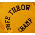 画像4: 【80's】【ビンテージ】【USA製】フロッキープリント【Free Throw Champ】【ELIZABETH】【カラシ色】マスタード【両面プリント】【Tシャツ】【S】<br> (4)