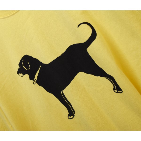 画像3: 【未使用】【The Black Dog】ブラックドッグ【犬プリント】【黄色】【Tシャツ】【L】 