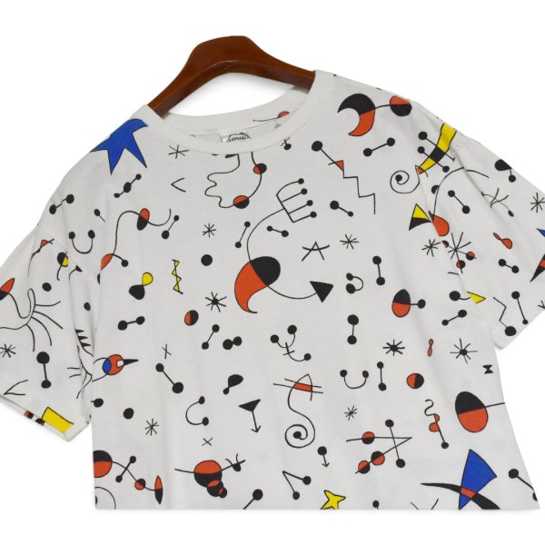 画像3: 【90's】【USA製】ビンテージ【GOUDA】【ジョアン・ミロ】【アートTシャツ】総柄Tシャツ【Lサイズ程度】