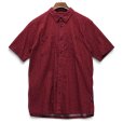 画像1: 【パタゴニア】【Patagonia】【Back Step Shirt】【ヘンプ＆コットン】【赤】【総柄】【半袖シャツ】【M】<br> (1)