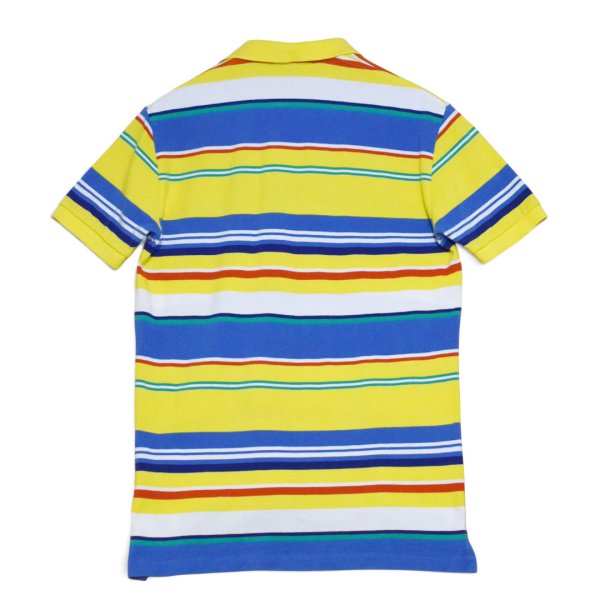 画像3: ビンテージ【90's〜】【ラルフローレン】【Polo Ralph Lauren】【黄色×青×緑ボーダー】【ポロシャツ】【サイズS】