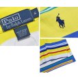画像2: ビンテージ【90's〜】【ラルフローレン】【Polo Ralph Lauren】【黄色×青×緑ボーダー】【ポロシャツ】【サイズS】 (2)