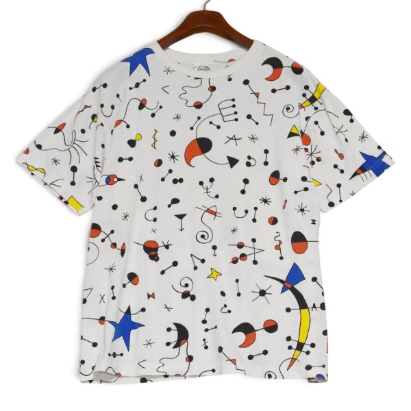 画像1: 【90's】【USA製】ビンテージ【GOUDA】【ジョアン・ミロ】【アートTシャツ】総柄Tシャツ【Lサイズ程度】