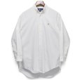画像1: 【90's】【ビンテージ】【ラルフローレン】【Ralph Lauren】【YARMOUTH】【ボタンダウンシャツ】【白】【15 1/2-32】 (1)