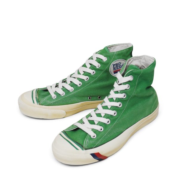 画像1: 【80's】【ビンテージ】【PRO-Keds】【プロケッズ】【ロイヤルハイ】【キャンバススニーカー】【グリーン】【US8】