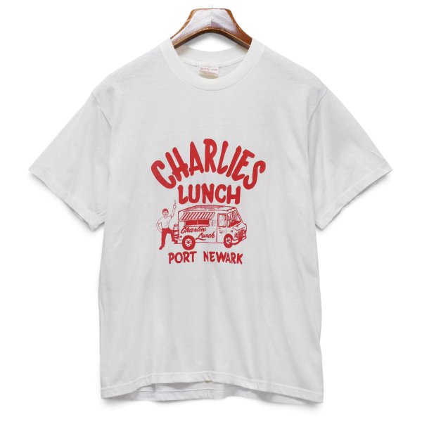 画像2: 【ほぼ未使用】【80's】【USA製】ビンテージ【Sportswear II】【CHARLIE'S LUNCH】【PORT NEWARK】【キッチンカー】シングルステッチ【Tシャツ】【サイズXL】
