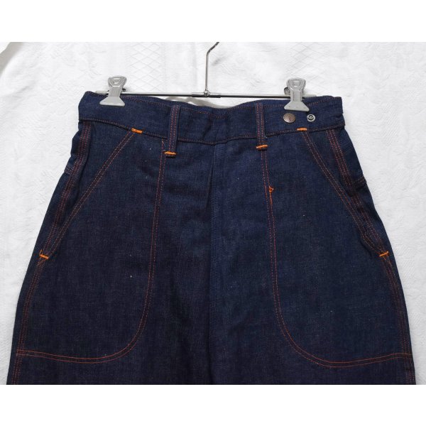 画像5: 【デッドストック】【50's】【Palm-ettes】【デニムランチパンツ】【TALONジッパー】【W26】【ビンテージ】 レディース古着 