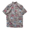 画像3: 限定【90's】ビンテージ【Rayn Spooner】リミテッドエディション【レインスプーナー】【花柄】【人物柄】【MELE KALIKIMAKA】【プルオーバー】【ボタンダウン】アロハシャツ【半袖シャツ】茶色【M】<br> (3)