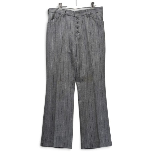 画像1: 【70's】ビンテージ【Levi's】【リーバイス】【STA-PREST】【スタプレ】【グレー】【ストライプ】【スラックス】ブーツカット【フレアパンツ】【W33程度】 