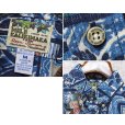 画像2: 限定【90's】ビンテージ【Rayn Spooner】リミテッドエディション【レインスプーナー】【MELE KALIKIMAKA】【サンタ柄】【総柄】【ボタンダウン】アロハシャツ【半袖シャツ】青【M】<br> (2)
