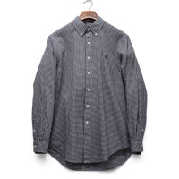 90's~【ラルフローレン】【Ralph Lauren】【ボタンダウンシャツ】コットンシャツ【紺×白×赤チェック】【M】  
