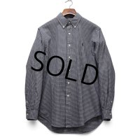 90's~【ラルフローレン】【Ralph Lauren】【ボタンダウンシャツ】コットンシャツ【紺×白×赤チェック】【M】  