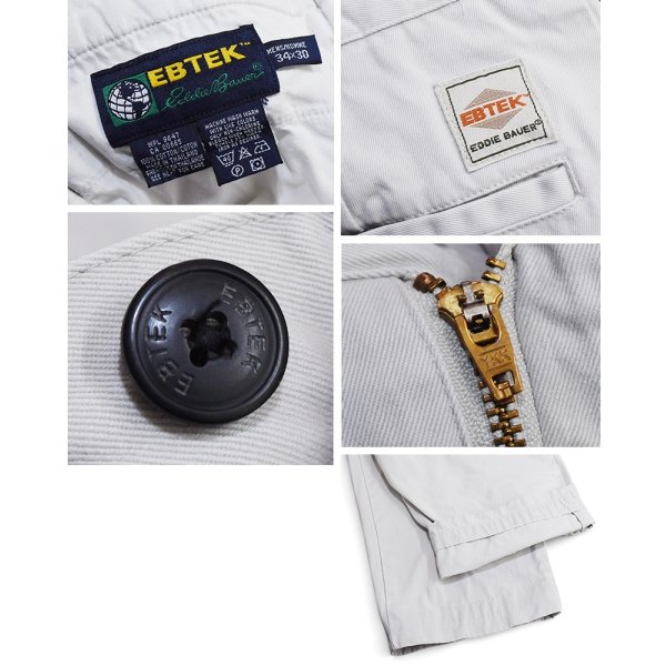 画像3: 【90's】ビンテージ【エディーバウアー】【Eddie Bauer】【EBTEK】【コットンパンツ】【ベージュ】【34×30】