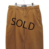【90's】【メキシコ製】【ラルフローレン】【Polo Ralph Lauren】HAMMOND PANT【ハモンドパンツ】【2タック】【チノパンツ】【ブラウン】コットンパンツ【34×34】