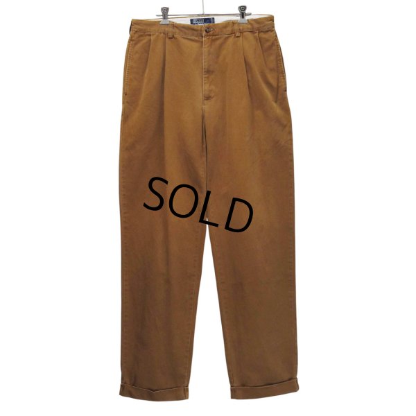 画像2: 【90's】【メキシコ製】【ラルフローレン】【Polo Ralph Lauren】HAMMOND PANT【ハモンドパンツ】【2タック】【チノパンツ】【ブラウン】コットンパンツ【34×34】