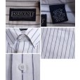 画像2: 【USビンテージ【ランズエンド】【LANDS' END】【白×グレーストライプ】【ボタンダウン】【長袖シャツ】【15 1/2-32】<br> (2)