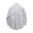 画像3: 【USビンテージ【ランズエンド】【LANDS' END】【白×グレーストライプ】【ボタンダウン】【長袖シャツ】【15 1/2-32】<br> (3)