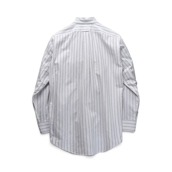 画像3: 【USビンテージ【ランズエンド】【LANDS' END】【白×グレーストライプ】【ボタンダウン】【長袖シャツ】【15 1/2-32】 