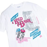 【90's】【USA製】ビンテージ【Hanes】ヘインズ【Fifty-Fifty】【Tour of Red Bank】白【サイクリング】自転車【Tシャツ】シングルステッチ【サイズL】