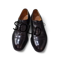 【USA製】ビンテージ【ジョンストン＆マーフィー】【JOHNSTON & MURPHY】【ARISTOCRAFT】アリストクラフト【ストレートチップ】【レザーシューズ】ブラック【10 D/B】 