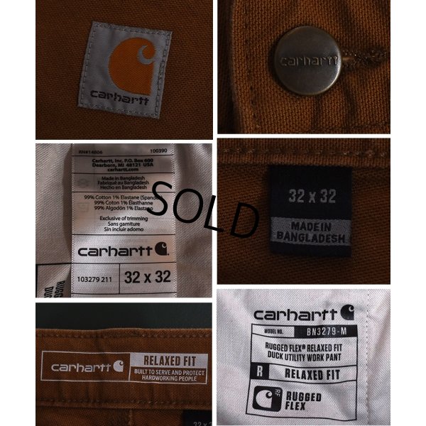 画像2: ビンテージ【カーハート】【Carhartt】【ブラウン】【ダック】ストレッチ【ペインターパンツ】【RUGGED FLEX】【RELAXED FIT】【32×32】 