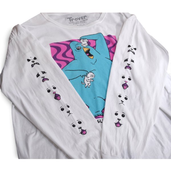 画像1: 【Trover Saves the Universe】トローバー セイブズ ザ ユニバース【Justin Roiland】【Glorkon】【モンスター】【白】ロンT【長袖Tシャツ】両袖プリント【XL】 