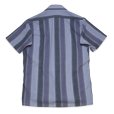 画像3: ビンテージ【ピエールカルダン】【pierre cardin】【紫×グレーストライプ】【半袖シャツ】ポケット付き【サイズS】 (3)