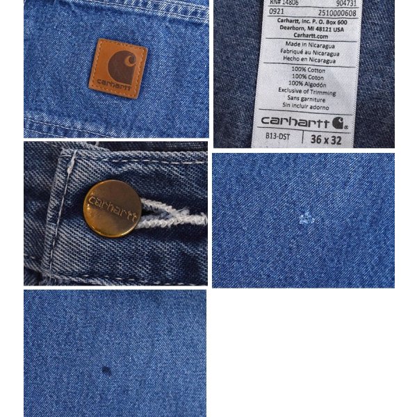 画像2: ビンテージ【カーハート】【Carhartt】【ブルーデニム】【ペインターパンツ】【36×32】 