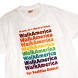 画像1: 【デッドストック】90's【USA製】【ビンテージ】ヘインズ【hanes】【WALK America】白【Ｔシャツ】【サイズXL】<br> (1)