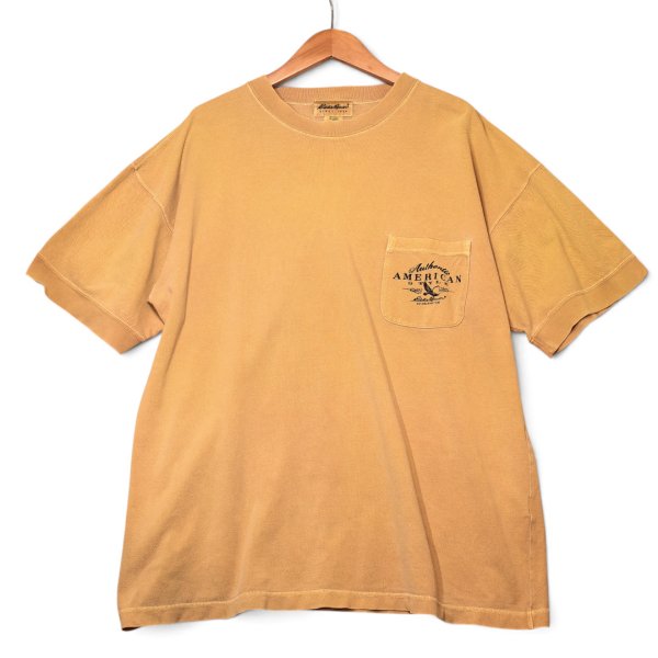 画像2: 90's~ ビンテージ【エディーバウアー】【Eddie Bauer】【ポケットTシャツ】【胸ポケット】【黄色】【サイズL】