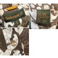画像2: ビンテージ【ティンバーランド】【Timberland】【茶×白花柄】【リネン100%】アロハシャツ【半袖シャツ】開襟シャツ【サイズM】 (2)