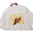 画像1: 90's~【ほぼ未使用】ビンテージ【FRUIT OF THE LOOM】フルーツオブザルーム【UNITY IN DIVERSITY】【Tシャツ】【クリーム】シングルステッチ【XL】 (1)