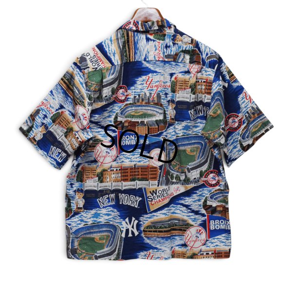 画像3: 【レインスプーナー】【Reyn Spooner】【ニューヨーク・ヤンキース】【New York Yankees】【MLB】【総柄】【半袖】ハワイアンシャツ【アロハシャツ】【L】