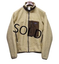 【パタゴニア】【patagonia】【レトロX】クラシックレトロ【フリースジャケット】【ベージュ×茶】【M】 