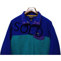 【パタゴニア】【patagonia】【シンチラ】【スナップT】【フリースジャケット】【青×エメラルド】【サイズL】 