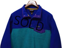 【パタゴニア】【patagonia】【シンチラ】【スナップT】【フリースジャケット】【青×エメラルド】【サイズL】 
