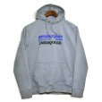 画像1:  【パタゴニア】【patagonia】【ロゴプリント】【プルオーバーパーカー】【グレー】サイズM (1)