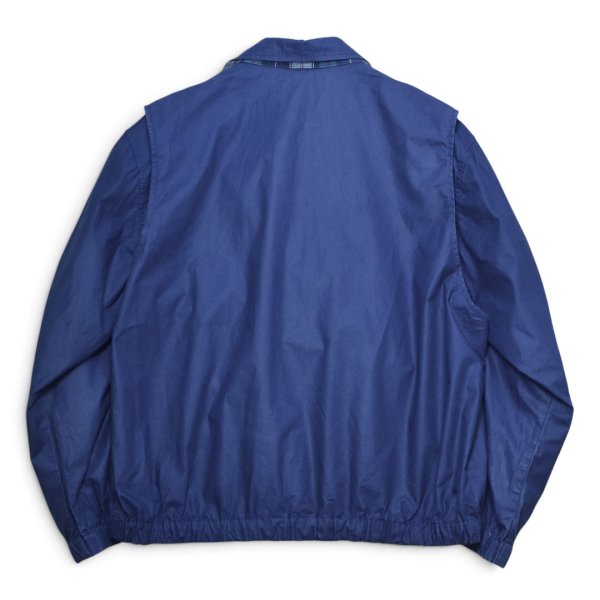画像3: 90's ビンテージ【ラルフローレン】【Ralph Lauren】【襟裏チェック柄】【ジップアップ】コットンサテン【コットンブルゾン】【紺】【サイズL】