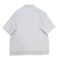 画像3: ビンテージ【TECHNIQUE】【刺繍】【リネンシャツ】【ベージュ】開襟シャツ【半袖シャツ】ショートスリーブ【サイズL】 (3)