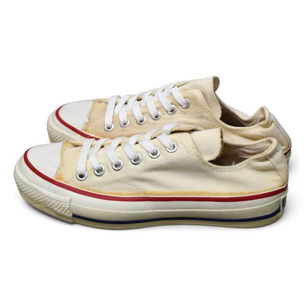 画像4: 程度良好!!【80’s】【ビンテージ】【USA製】【コンバース】【Converse】【オールスター】【チャックテイラー】サイド当て布付き【サイドステッチ】【白】【US6】約24.5cm 