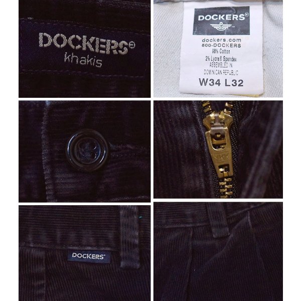 画像2: 【90’ｓ】ビンテージ【ドッカーズ】【DOCKERS】【黒】【2タック】【コーデュロイ】【スラックス】パンツ【W34】 