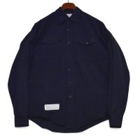 【70’s】【ビンテージ】【USA製】【Elleco】【CPOシャツ】ポリエステル×アクリル【黒】【サイズ15-36】 
