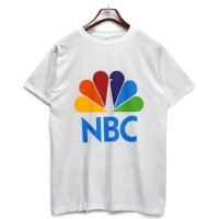【ほぼ未使用】【90’s】【ビンテージ】【USA製】【MY SHIRT】【NBC】【ロゴプリント】染み込みプリント【Tシャツ】企業ロゴ【白】【サイズL】 