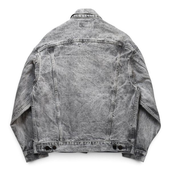 画像3: 【80’s】【ビンテージ】【USA製】【リーバイス】【Levi’s】【70507-0261】【ケミカルウォッシュ】Gジャン【デニムジャケット】後染め【グレー】ブラックデニム【サイズM】 