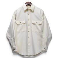 【90’s】【ビンテージ】【USA製】【セントジョーンズベイ】【ST.JOHN'S BAY】【シャモアクロスシャツ】【白】生成り【サイズM】 