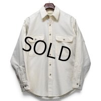 【90’s】【ビンテージ】【USA製】【セントジョーンズベイ】【ST.JOHN'S BAY】【シャモアクロスシャツ】【白】生成り【サイズM】 