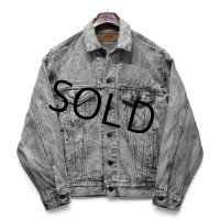 【80’s】【ビンテージ】【USA製】【リーバイス】【Levi’s】【70507-0261】【ケミカルウォッシュ】Gジャン【デニムジャケット】後染め【グレー】ブラックデニム【サイズM】 
