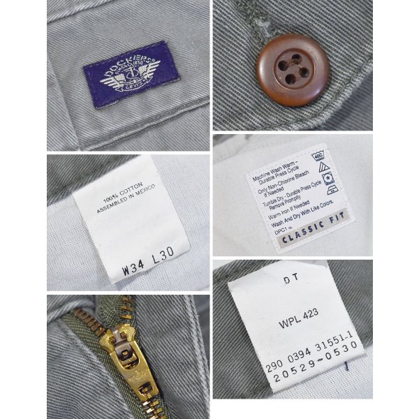 画像2: 【ビンテージ】【DOCKERS】ドッカーズ【モスグリーン】緑【コットンパンツ】2タック【34ｘ30】 